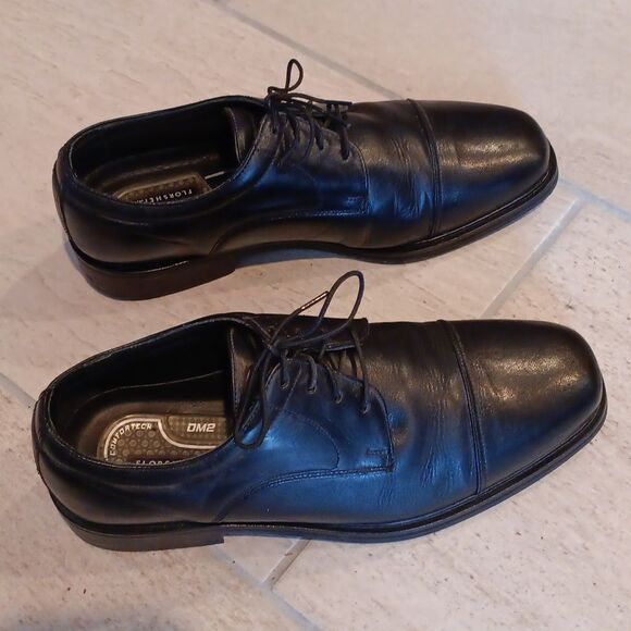 Men Florsheim Dark Brown Leather Oxfords Wide